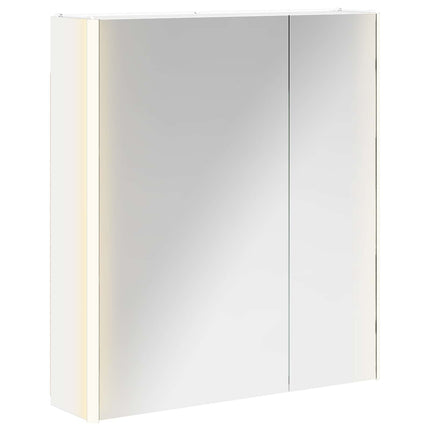 Badeværelsesspejlskab Hvid 63,5 x 15,5 x 70 cm Konstrueret træ