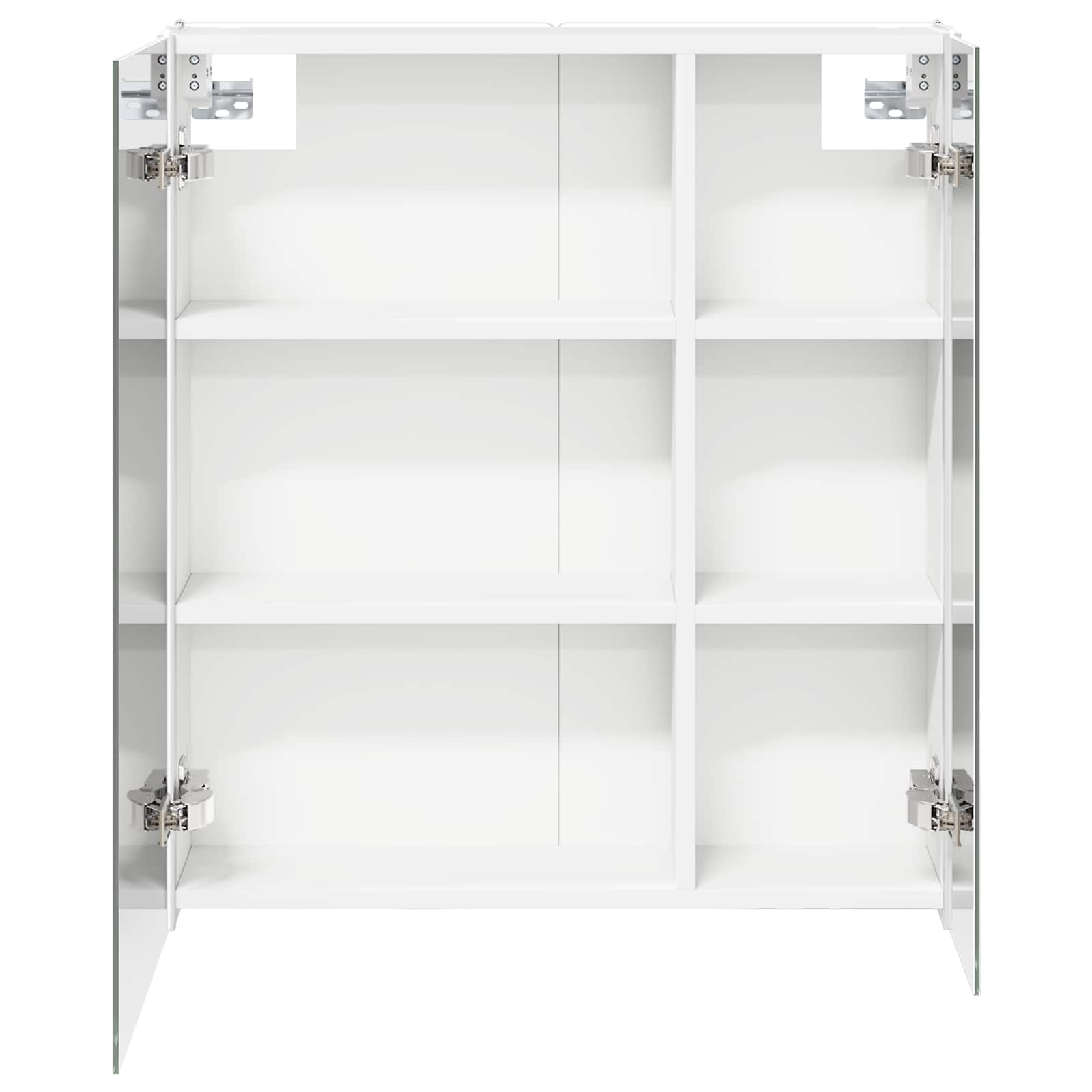 Badeværelsesspejlskab Hvid 63,5 x 15,5 x 70 cm Konstrueret træ