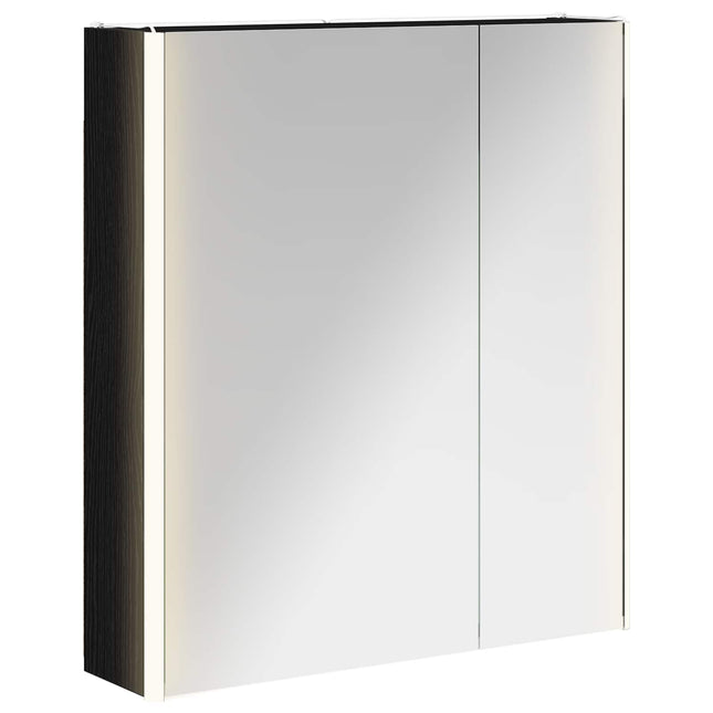 Badeværelsesspejlskab Sort eg 63,5 x 15,5 x 70 cm