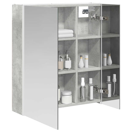 Badeværelsesspejlskab Beton Grå 63,5 x 15,5 x 70 cm