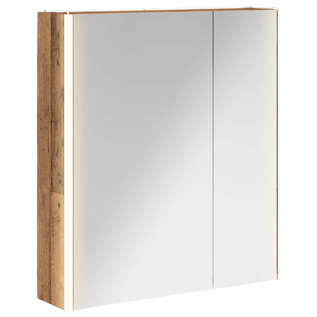 Badeværelsesspejlskab Gammelt træ 63,5 x 15,5 x 70 cm