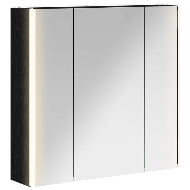 Badeværelsesspejlskab Sort eg 63,5 x 15,5 x 60,5 cm