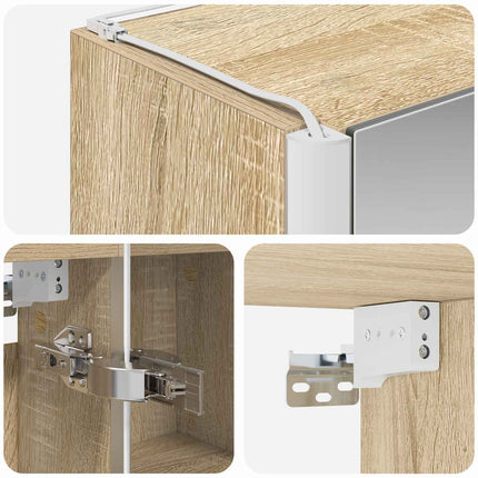 Badeværelsesspejlskab Sonoma eg 63,5 x 15,5 x 60,5 cm