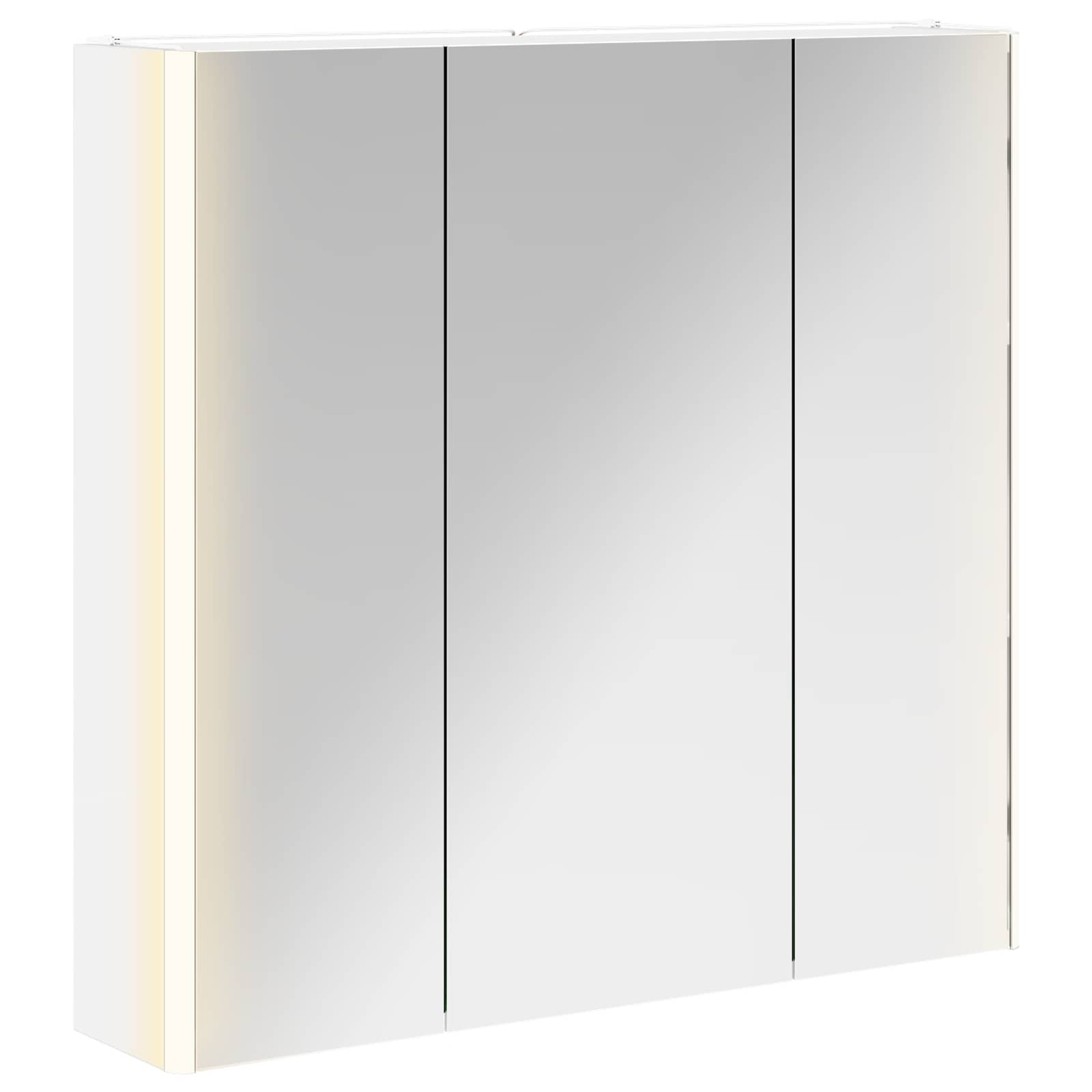 Badeværelsesspejlskab Hvid 73.5 x 15.5 x 70 cm Konstrueret træ