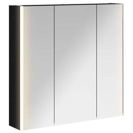 Badeværelsesspejlskab Sort eg 73.5 x 15.5 x 70 cm