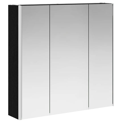 Badeværelsesspejlskab Sort eg 73.5 x 15.5 x 70 cm