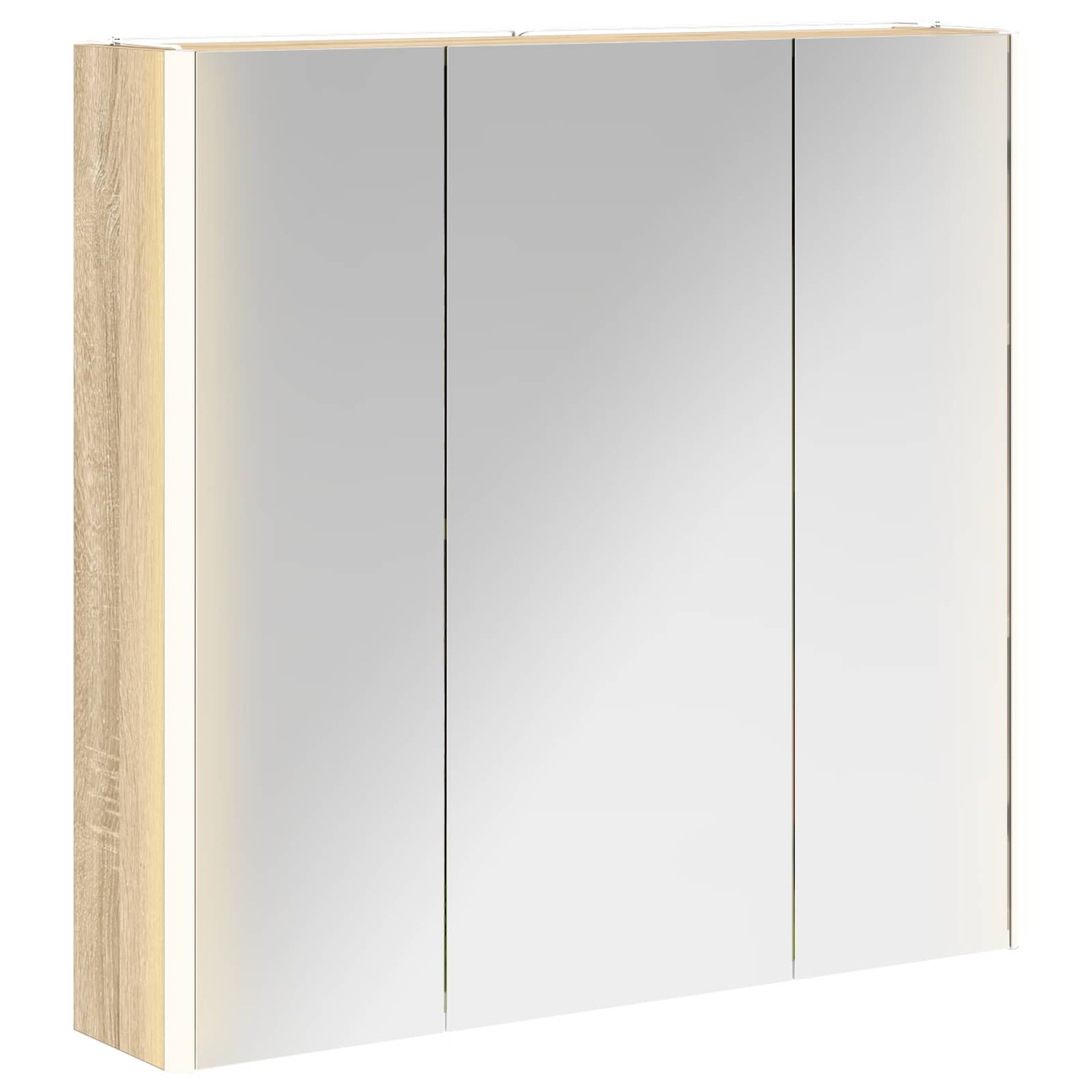 Badeværelsesspejlskab med hylde Sonoma eg 73.5 x 15.5 x 70 cm