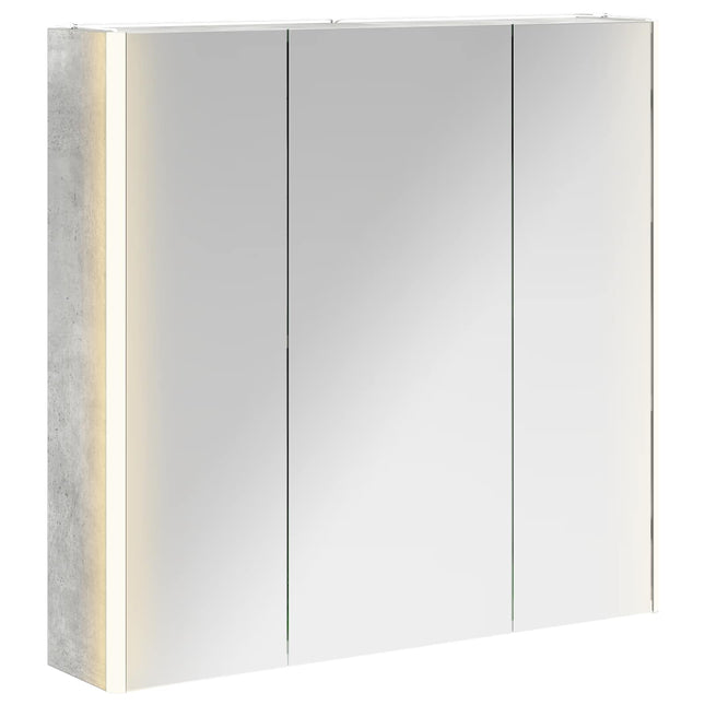 Badeværelsesspejlskab med hylde Beton Grå 73.5 x 15.5 x 70 cm