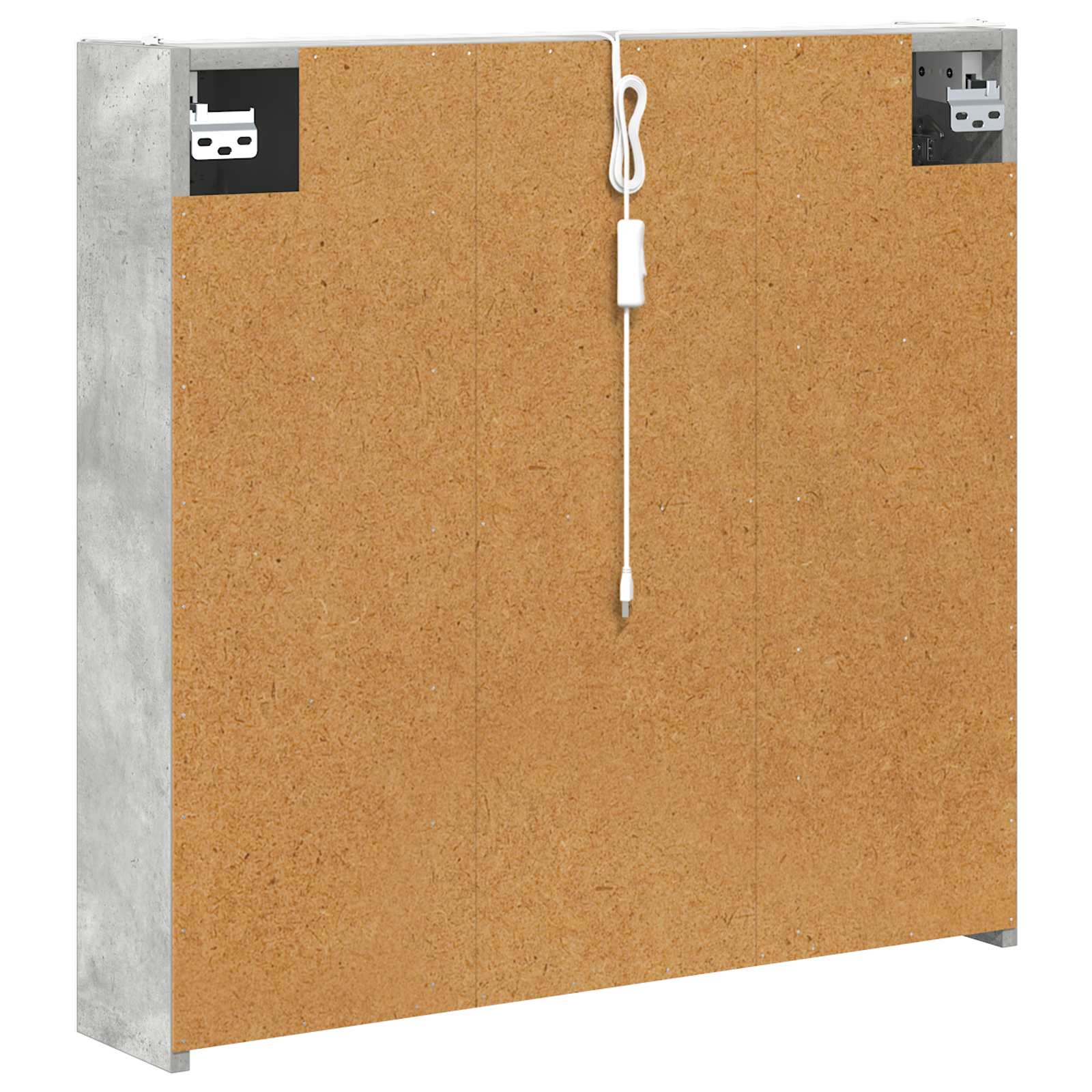 Badeværelsesspejlskab med hylde Beton Grå 73.5 x 15.5 x 70 cm