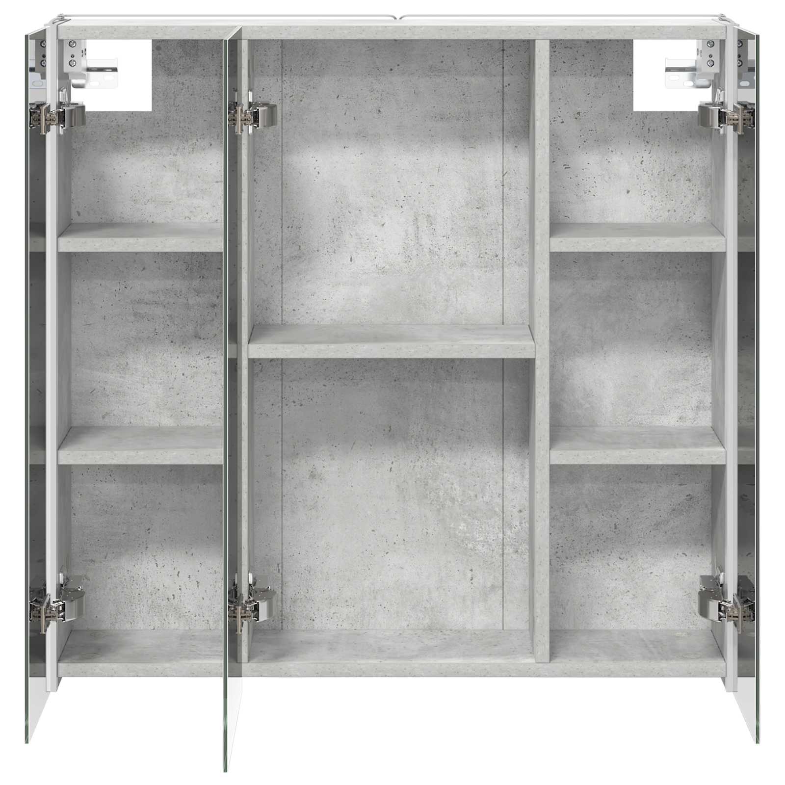 Badeværelsesspejlskab med hylde Beton Grå 73.5 x 15.5 x 70 cm