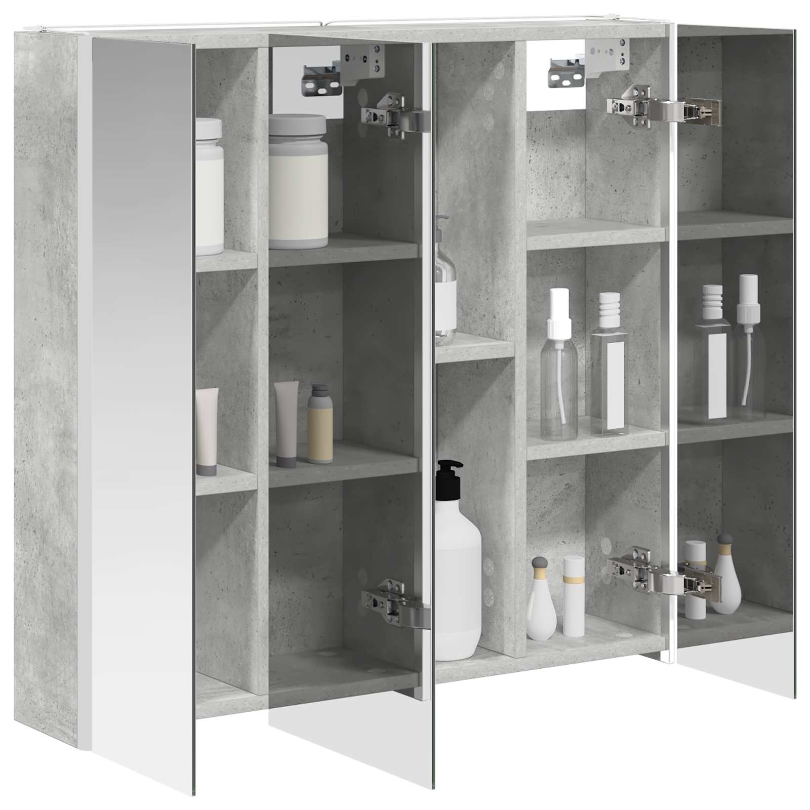 Badeværelsesspejlskab med hylde Beton Grå 73.5 x 15.5 x 70 cm