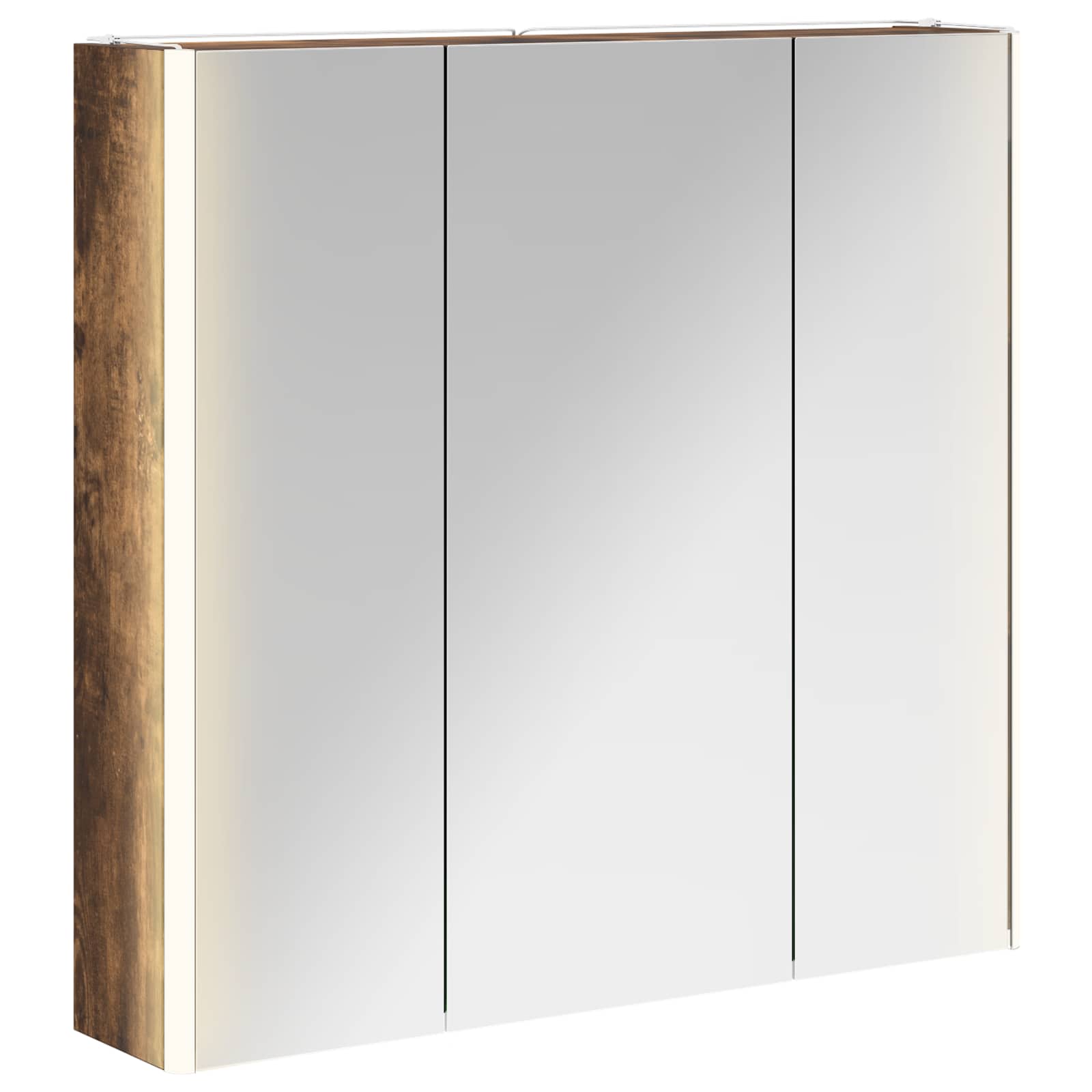 Badeværelsesspejlskab med hylde Røget eg 73.5 x 15.5 x 70 cm