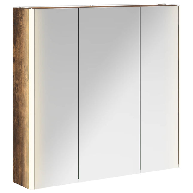 Badeværelsesspejlskab med hylde Røget eg 73.5 x 15.5 x 70 cm