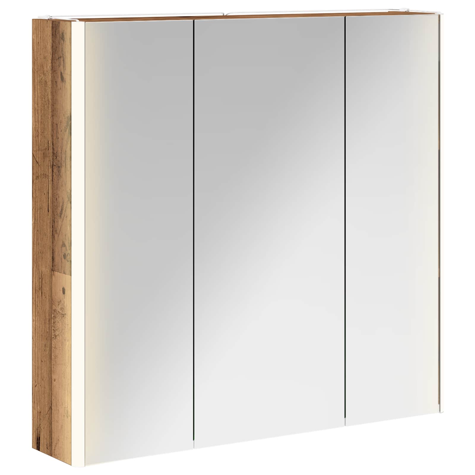 Badeværelsesspejlskab med hylde Gammelt træ 73.5 x 15.5 x 70 cm