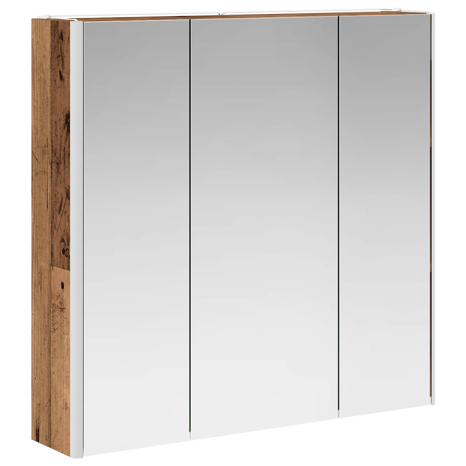 Badeværelsesspejlskab med hylde Gammelt træ 73.5 x 15.5 x 70 cm