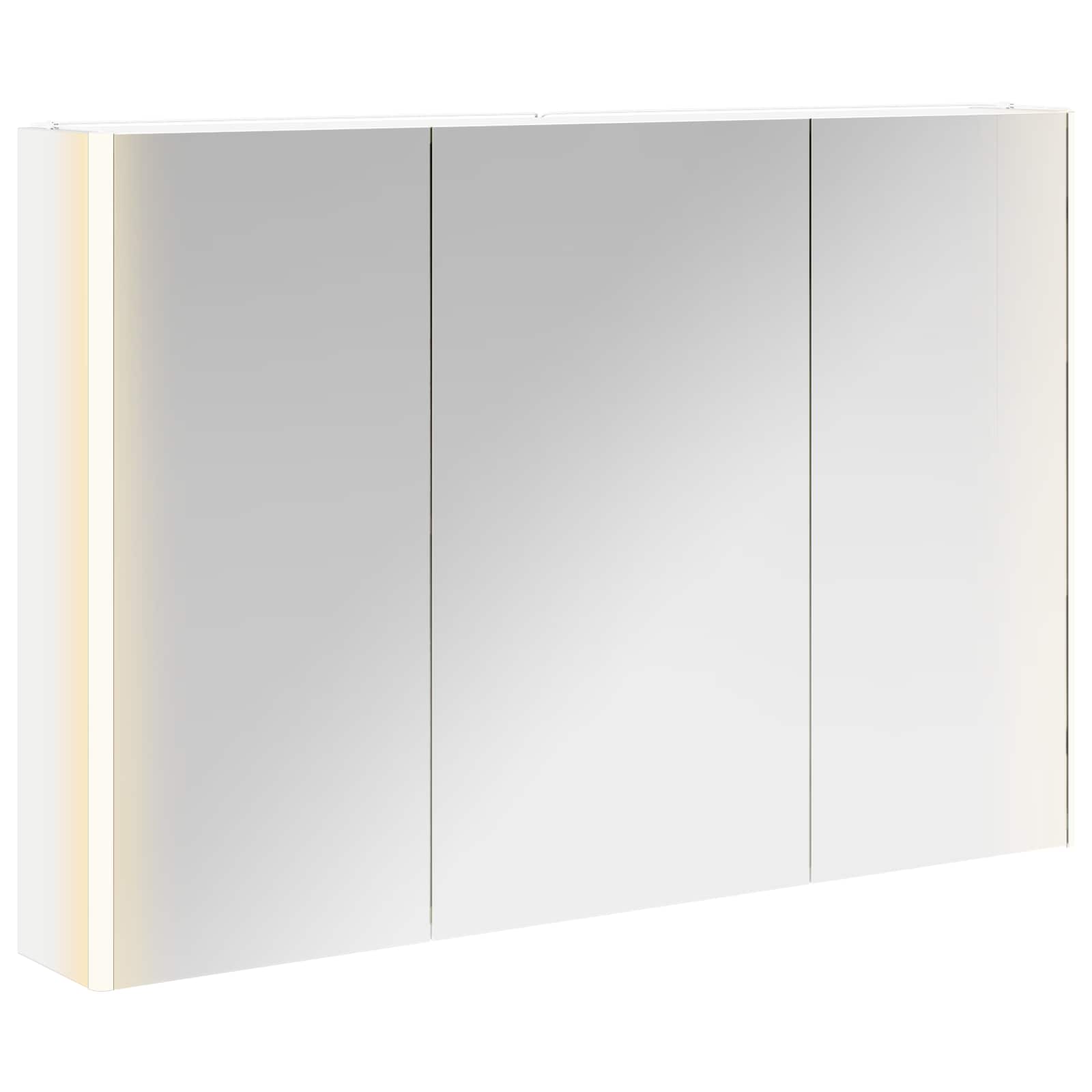 Badeværelsesspejlskab Hvid 103,5 x 15,5 x 70 cm Konstrueret træ