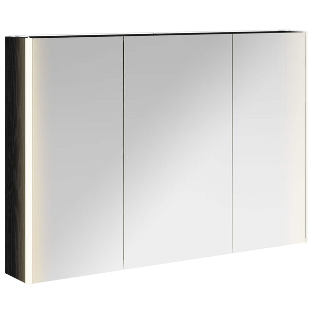 Badeværelsesspejlskab Sort eg 103,5 x 15,5 x 70 cm