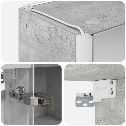 Badeværelsesspejlskab Beton Grå 103,5 x 15,5 x 70 cm