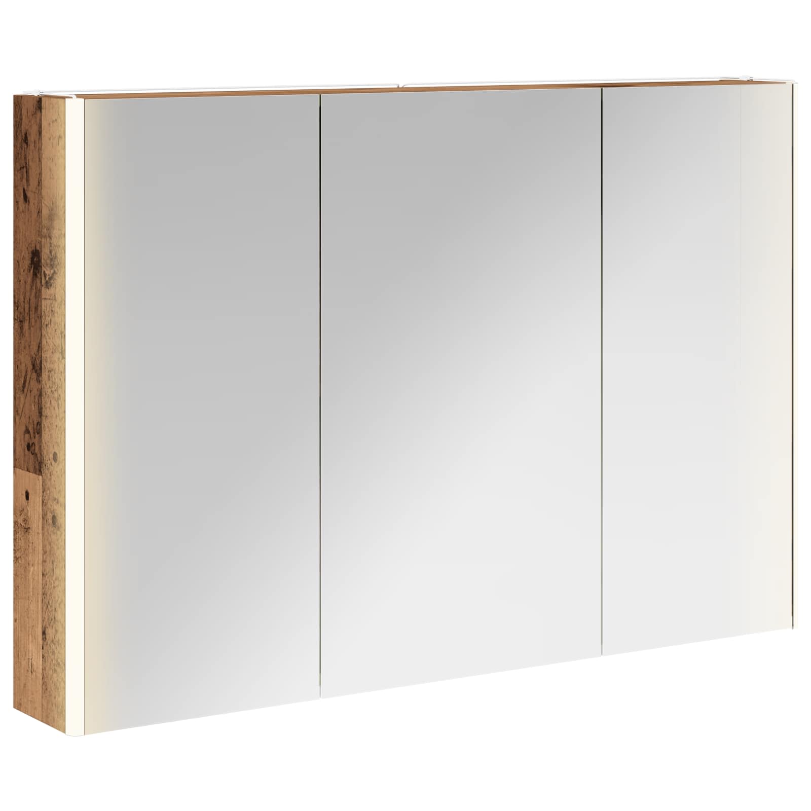 Badeværelsesspejlskab Gammelt træ 103,5 x 15,5 x 70 cm