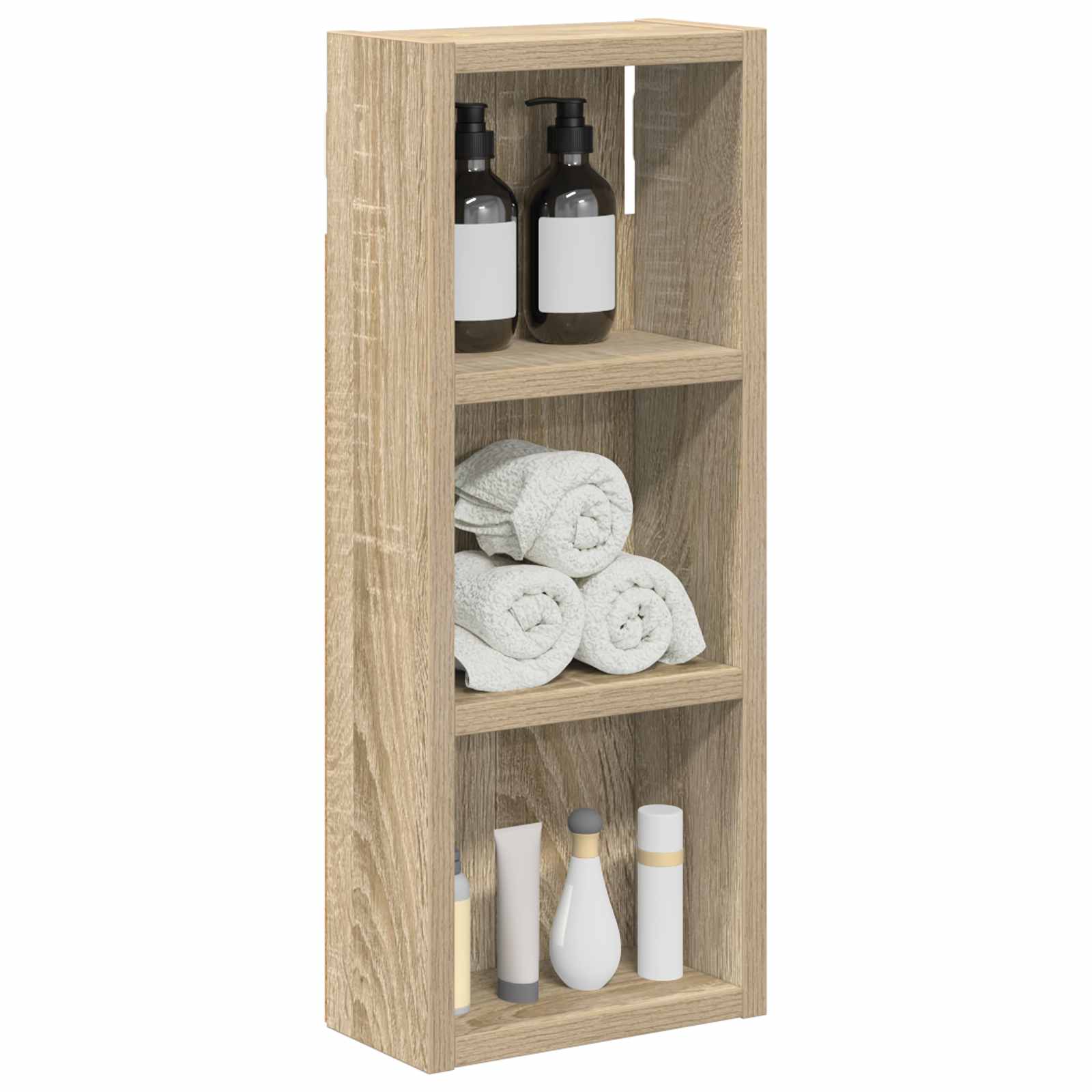 Badeværelsesvægskab Sonoma eg 20 x 10 x 50 cm Konstrueret træ