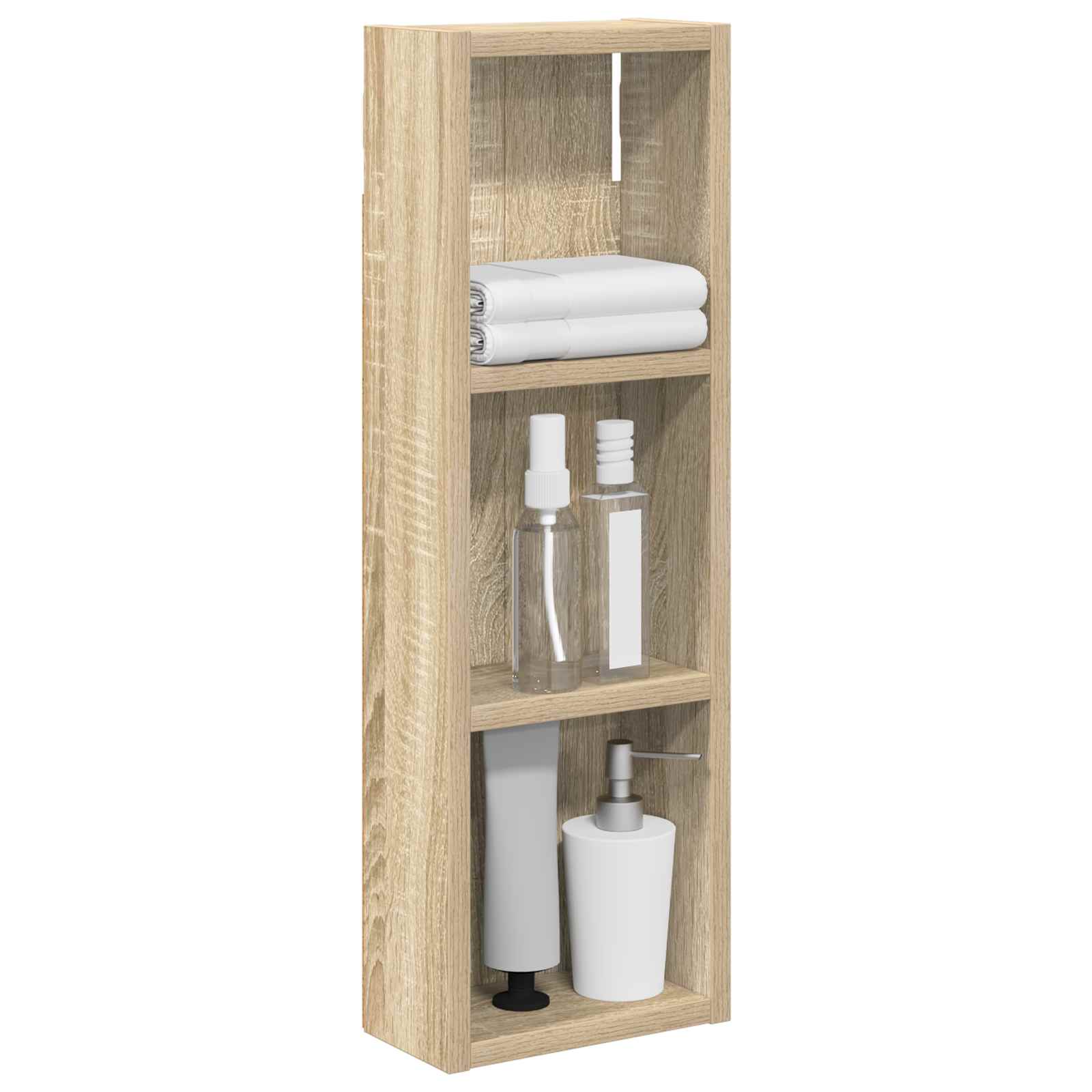 Badeværelsesvægskab Sonoma eg 20 x 10 x 60,5 cm Konstrueret træ
