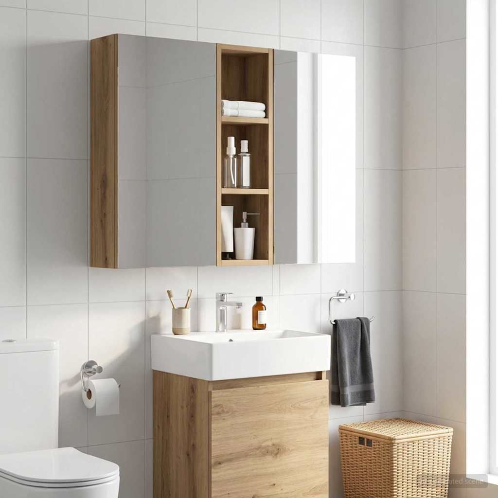 Badeværelsesvægskab Artisan eg 20 x 14 x 70 cm Konstrueret træ