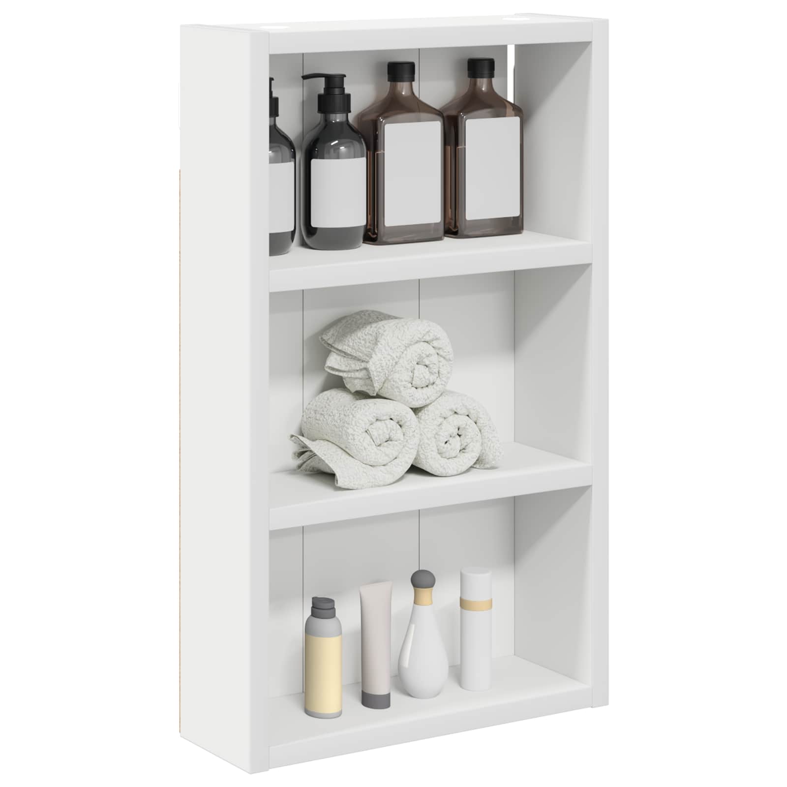 Badeværelsesvægskab Hvid 30 x 10 x 50 cm Konstrueret træ