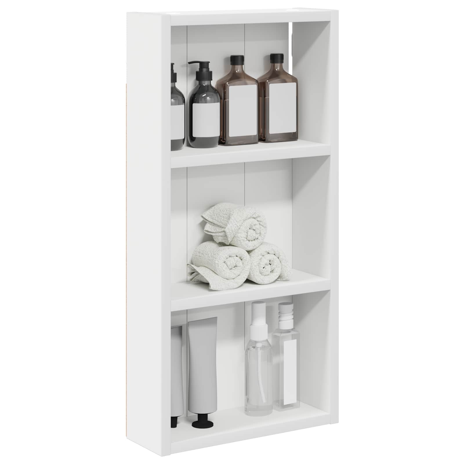 Badeværelsesvægskab Hvid 30 x 10 x 60,5 cm Konstrueret træ