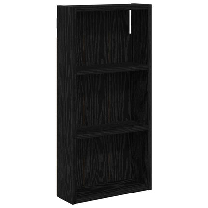 Badeværelsesvægskab Sort Eg 30 x 10 x 60,5 cm Konstrueret træ