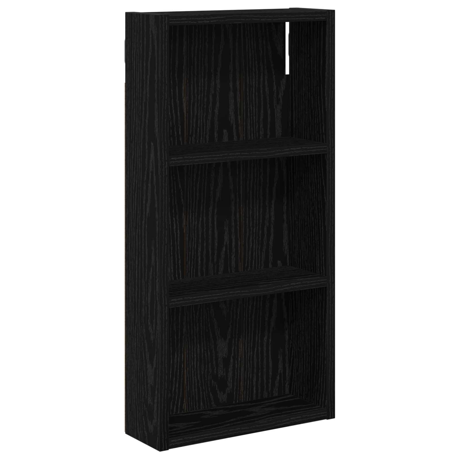 Badeværelsesvægskab Sort Eg 30 x 10 x 60,5 cm Konstrueret træ