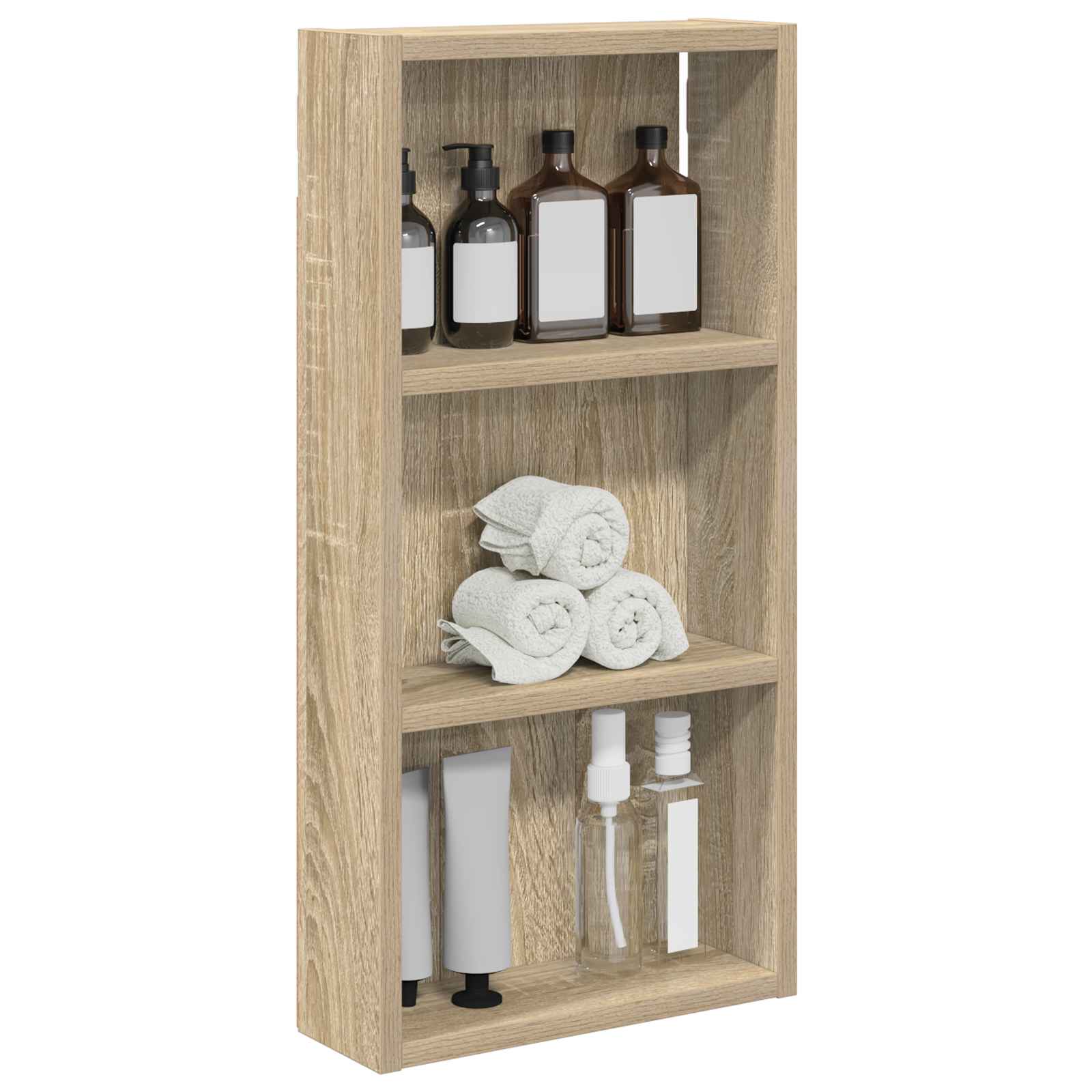 Badeværelsesvægskab Sonoma eg 30 x 10 x 60,5 cm Konstrueret træ