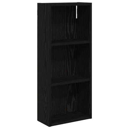 Badeværelsesvægskab Sort Eg 30 x 14 x 70 cm Konstrueret træ