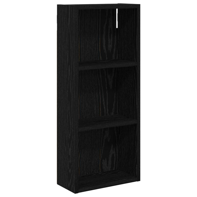 Badeværelsesvægskab Sort Eg 30 x 14 x 70 cm Konstrueret træ