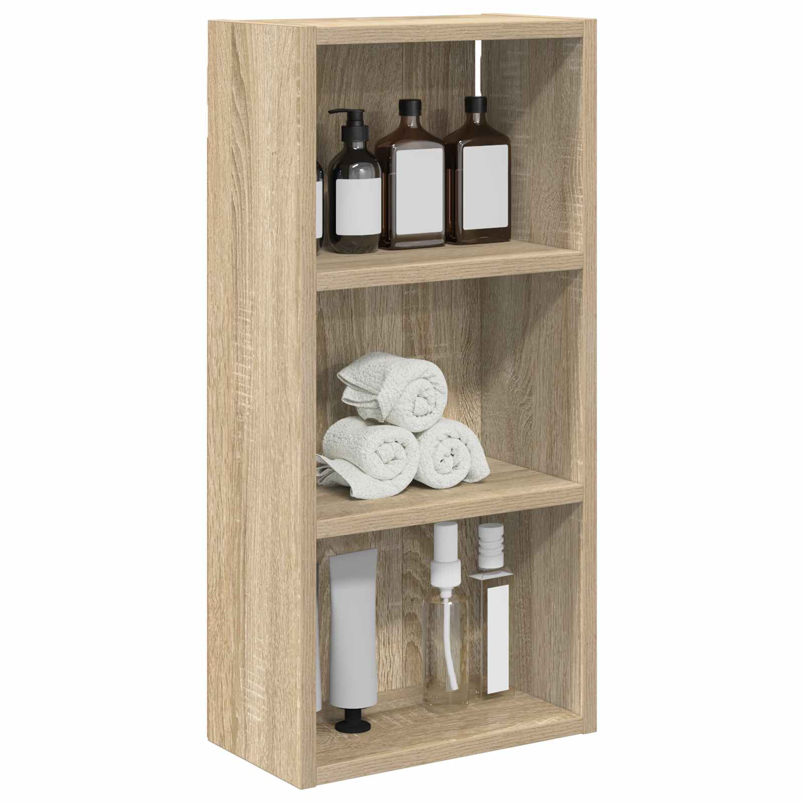 Badeværelsesvægskab Sonoma eg 30 x 16 x 62,5 cm Konstrueret træ