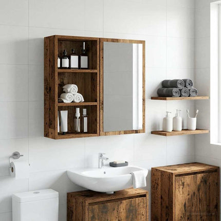 Badeværelsesvægskab Gammelt træ 30 x 16 x 62,5 cm