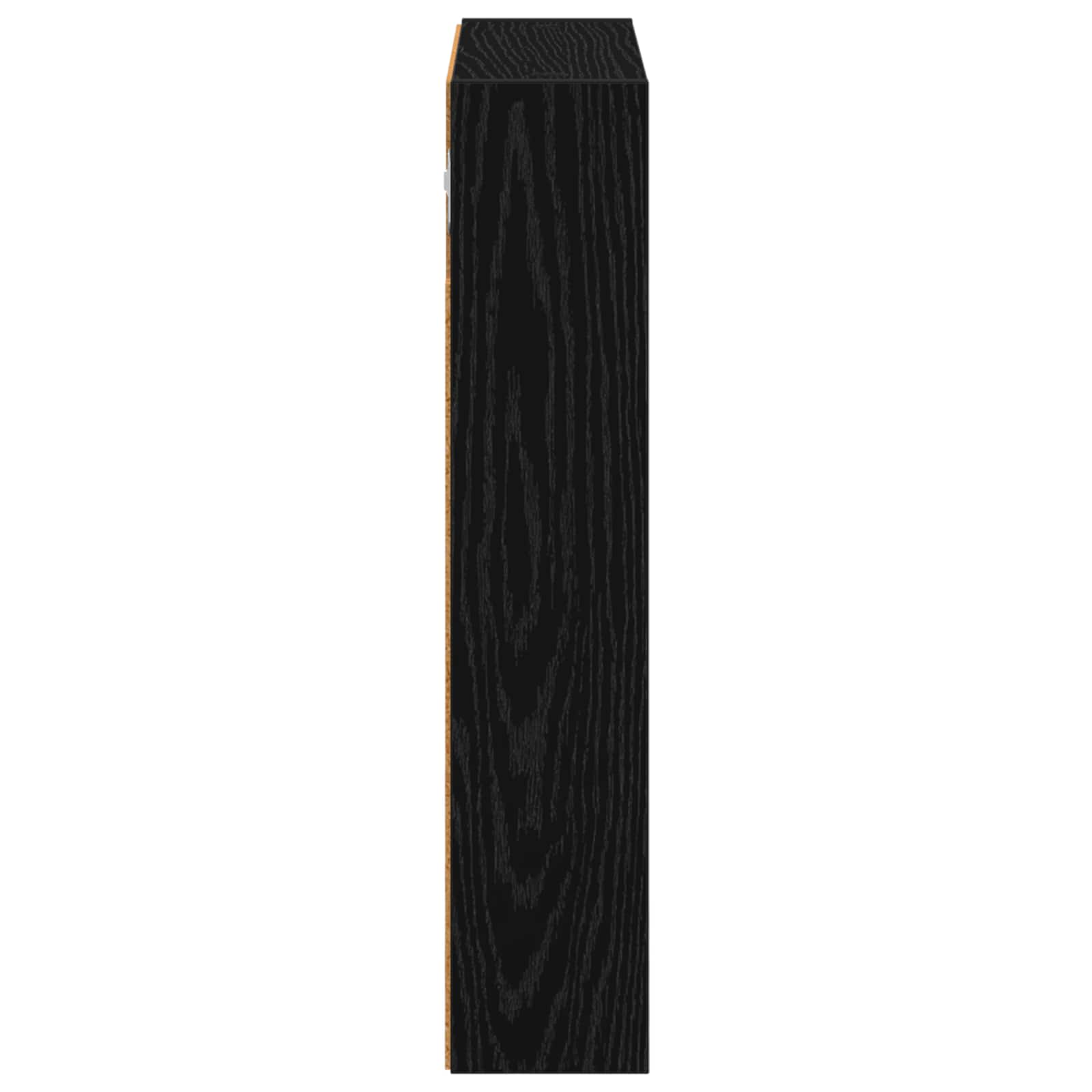 Badeværelsesvægskab Sort Eg 40 x 10 x 50 cm Konstrueret træ