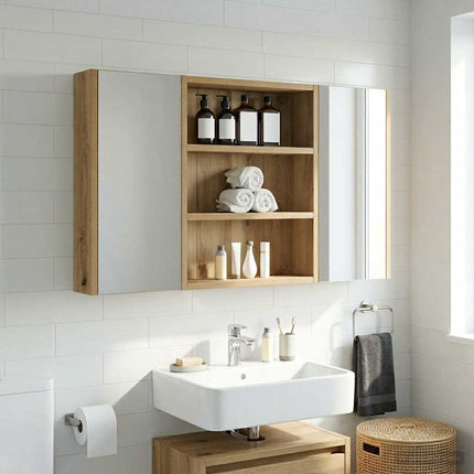 Badeværelsesvægskab Artisan-eg 40 x 10 x 50 cm Konstrueret træ