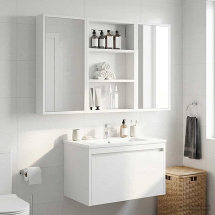 Badeværelsesvægskab Hvid 40 x 10 x 60,5 cm Konstrueret træ