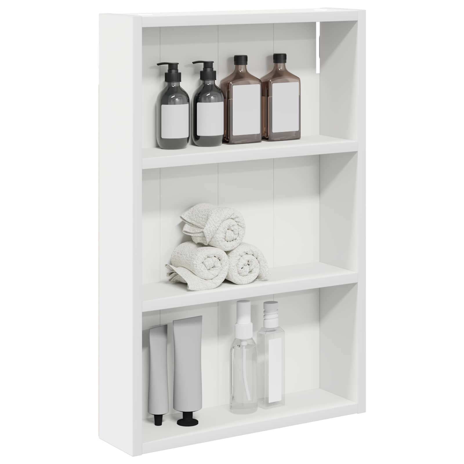 Badeværelsesvægskab Hvid 40 x 10 x 60,5 cm Konstrueret træ