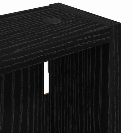 Badeværelsesvægskab Sort Eg 40 x 10 x 60,5 cm Konstrueret træ