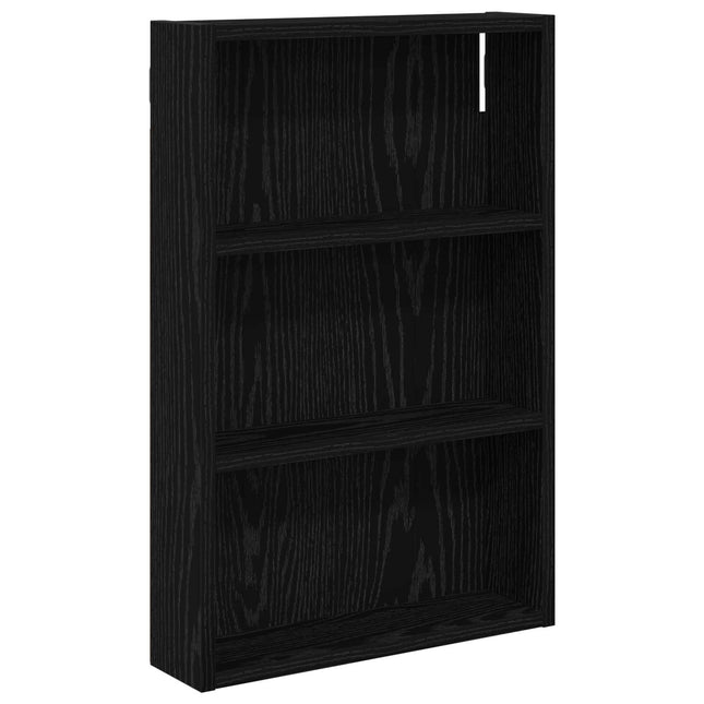 Badeværelsesvægskab Sort Eg 40 x 10 x 60,5 cm Konstrueret træ