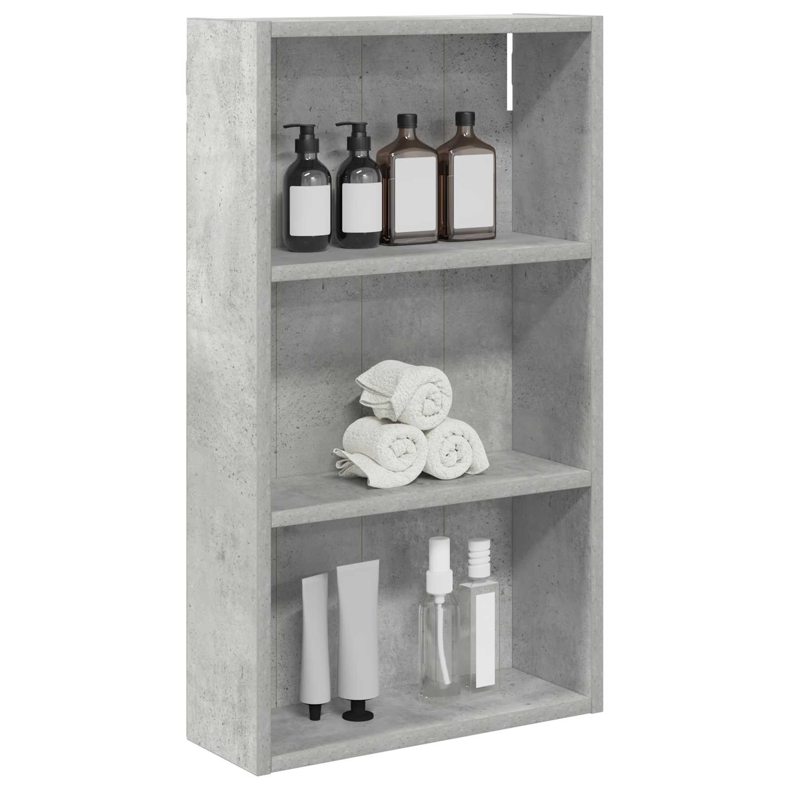 Badeværelsesvægskab BetonGrå 40 x 14 x 70 cm Konstrueret træ