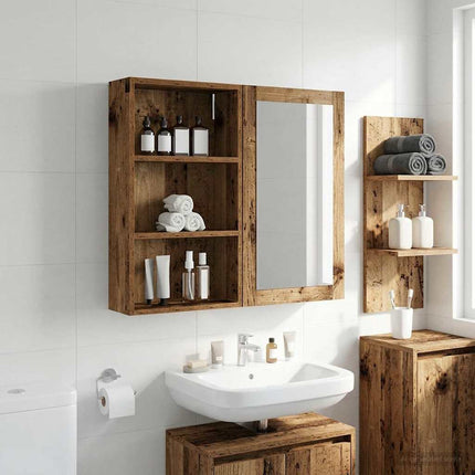 Badeværelsesvægskab Gammelt træ 40 x 14 x 70 cm Konstrueret træ