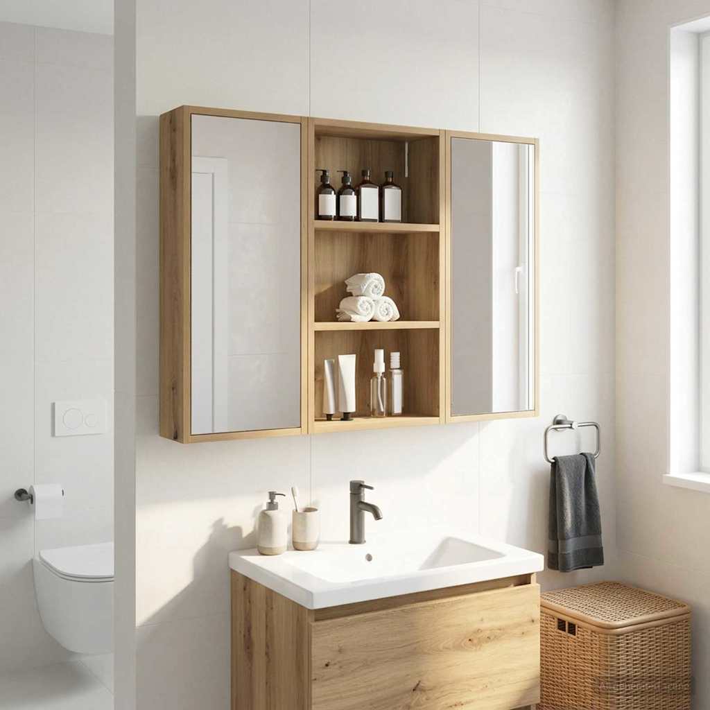 Badeværelsesvægskab Artisan eg 40 x 14 x 70 cm Konstrueret træ