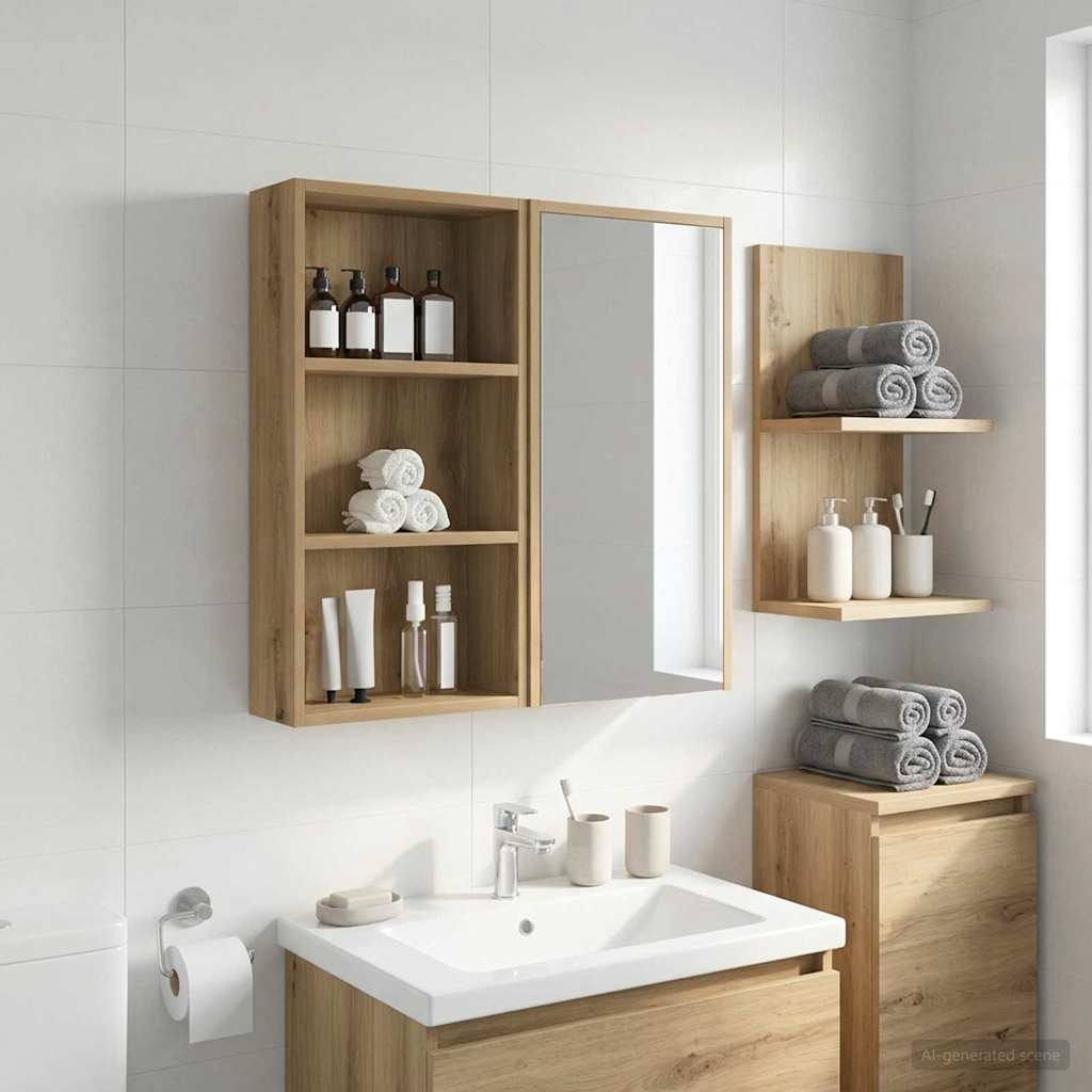 Badeværelsesvægskab Artisan eg 40 x 14 x 70 cm Konstrueret træ