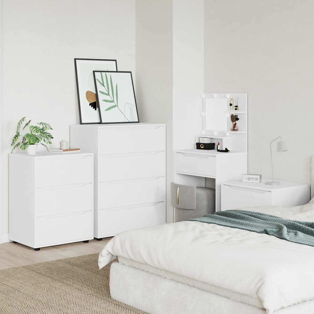 Opbevaringsskabe 2 pcs Hvid 80 x 48 x 105 cm Konstrueret træ