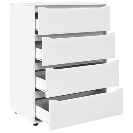 Opbevaringsskabe 80 x 48 x 105 cm Konstrueret træ Hvid