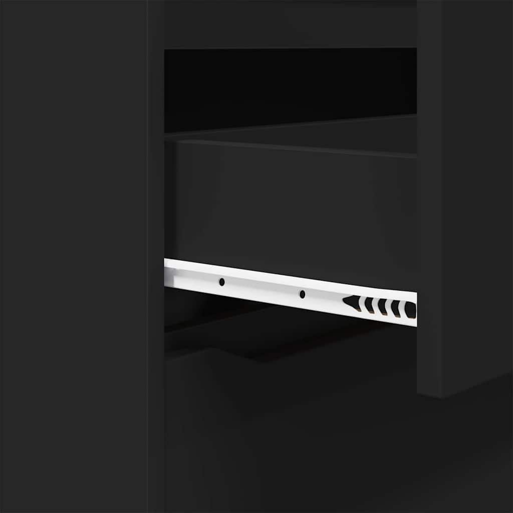 Opbevaringsskabe 2 pcs Sort 80 x 48 x 105 cm Konstrueret træ