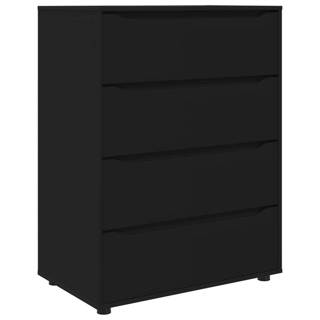 Opbevaringsskabe 80 x 48 x 105 cm Konstrueret træ Sort