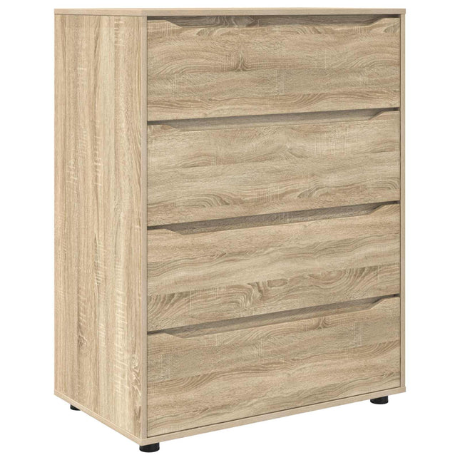 Opbevaringsskabe 80 x 48 x 105 cm Konstrueret træ Sonoma eg